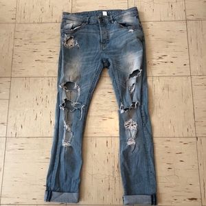 white jeans mens h&m